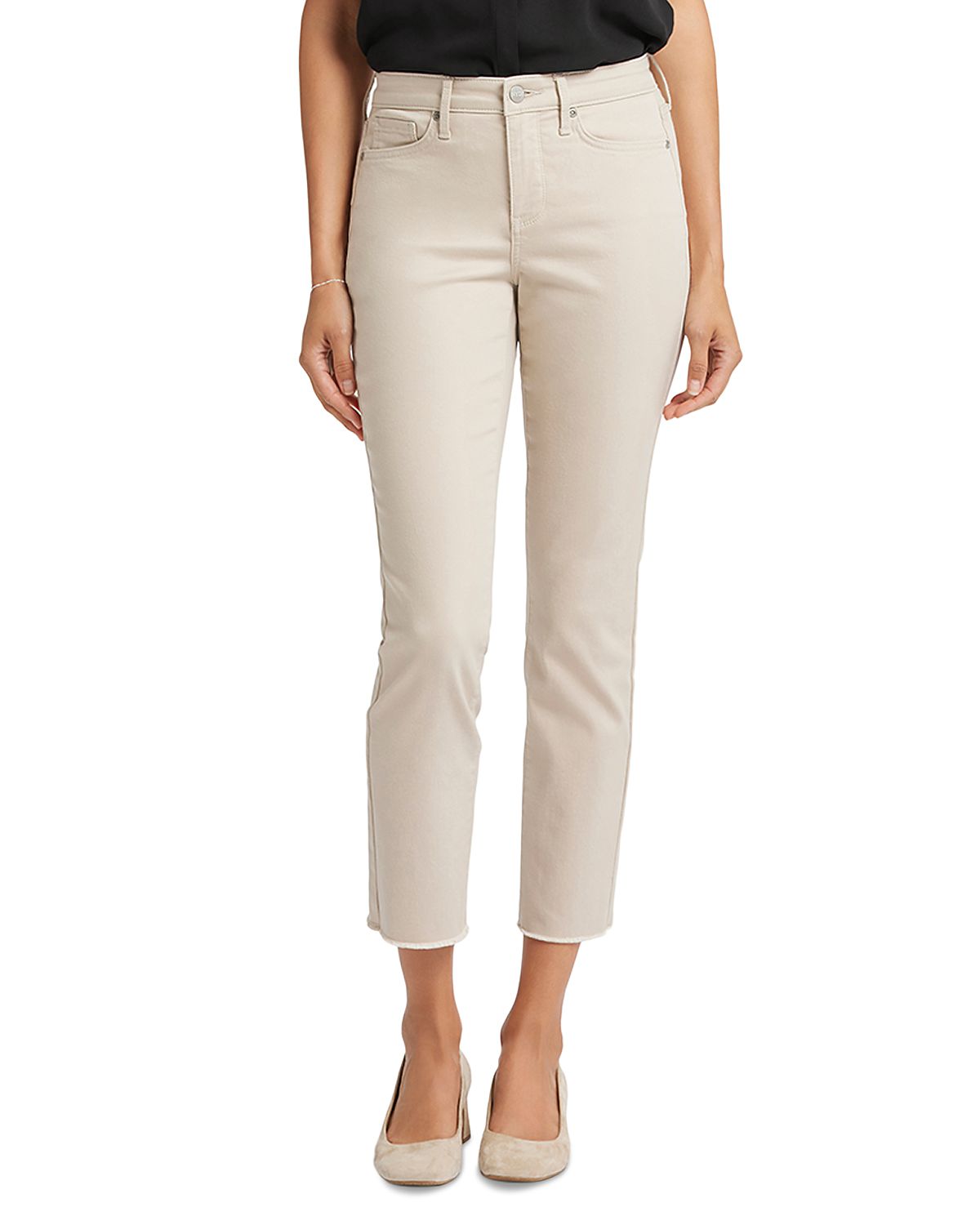 Nydj Sheri Frayed High Rise Ankle Skinny Jeans