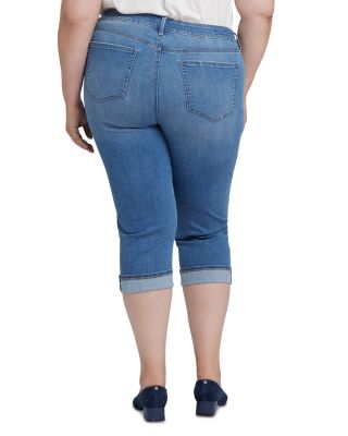 Marilyn High Rise Cropped Straight Cuffed Jeans in Inspire