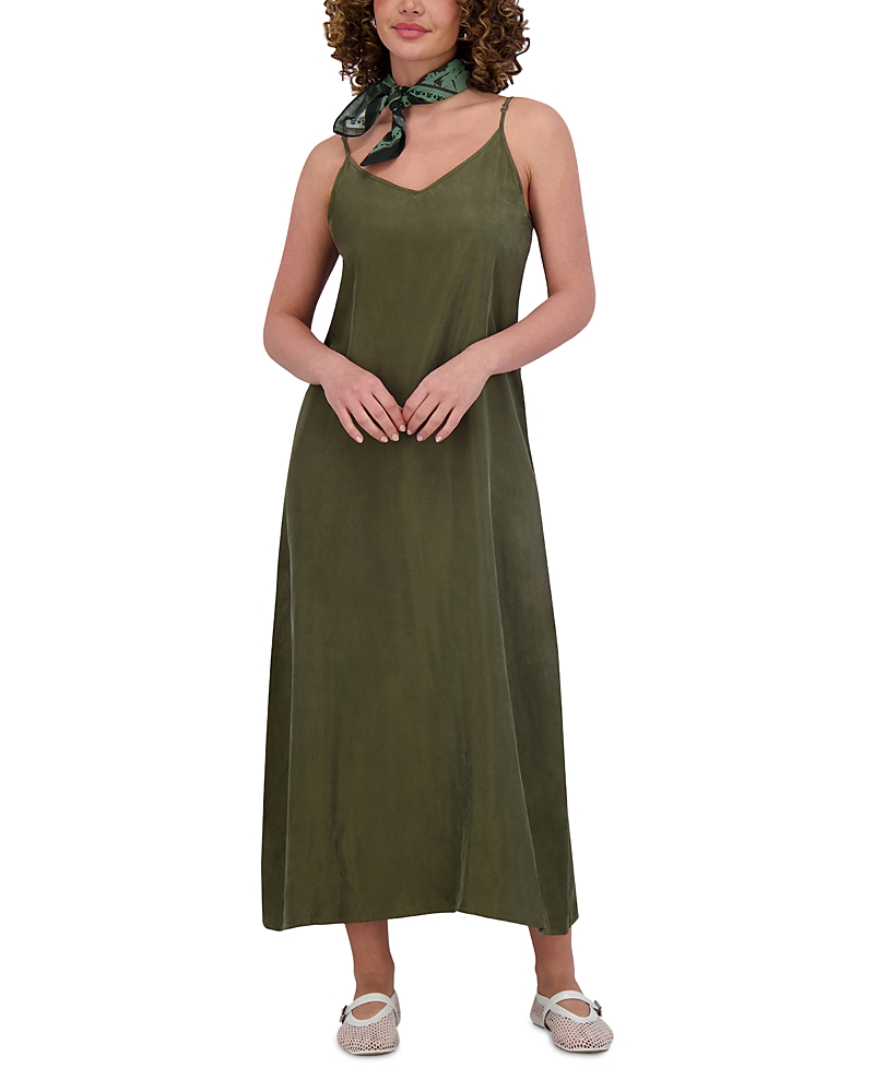 POINT BRUSHED A LINE SLIP DRESS