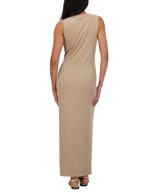 Sleeveless Crewneck Straight Dress