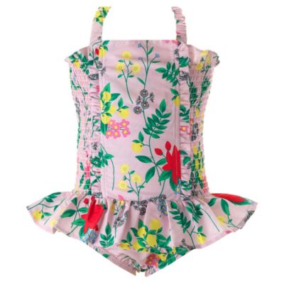 Rachel Riley - Unisex Botanical Floral Ruched Swimsuit