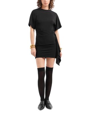 Wrap Waist Jersey T Shirt Dress