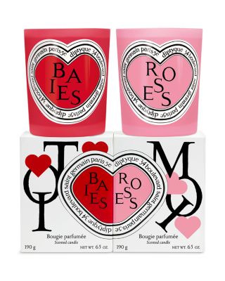 DIPTYQUE Baies (Berries) & Roses Classic Candle Duo