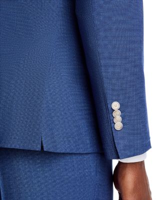 H-Huge Textured Solid Slim Fit Suit