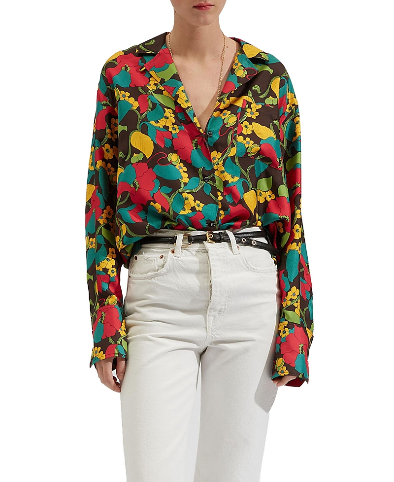 La Doublej Milano Shirt In Vines Brown