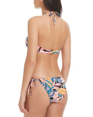 Shirred Side Tie Bikini Bottom