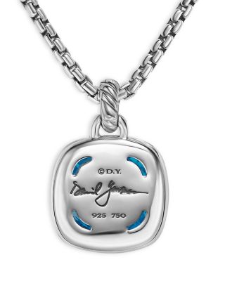 Albion&reg; Pendant in Sterling Silver with 18K Yellow Gold and Blue Topaz, 15mm