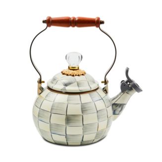 Mackenzie-Childs Sterling Check® Whistling Tea Kettle | Bloomingdale's