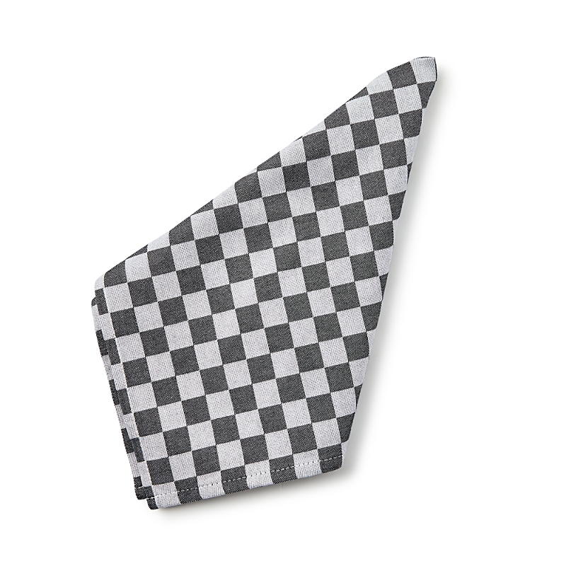 Mackenzie-childs Black Check Fabric Napkins, Set Of 4