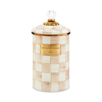 MacKenzie-Childs Mocha Check Large Canister | Bloomingdale's Mackenzie-Childs