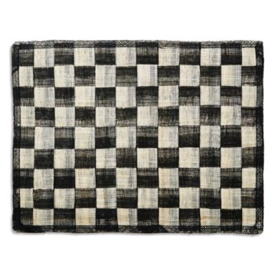 Black Sinamay Placemats, Set of 4