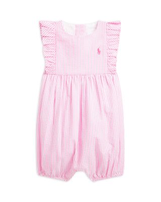Ralph Lauren - Girls' Striped Seersucker Bubble Shortall - Baby