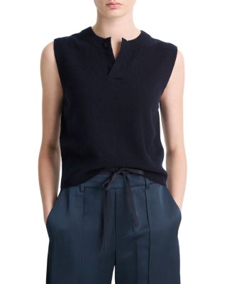 Vince - Henley Sleeveless Sweater