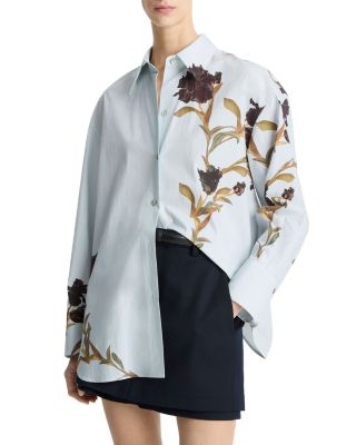 Vince - Placed Iris Cotton Button-Front Shirt