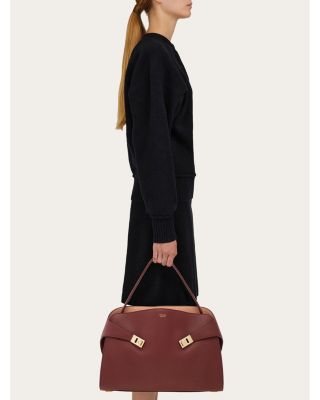 Hug Brown Leather Handbag