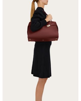 Hug Brown Leather Handbag