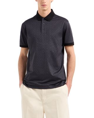 Emporio Armani Jacquard Logo Lettering Polo Shirt | Bloomingdale's