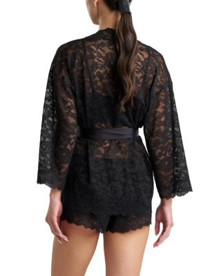 Peony Lace Wrap Robe