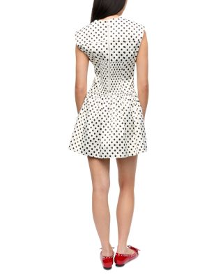 Polka Dot Corset Satin Mini Dress