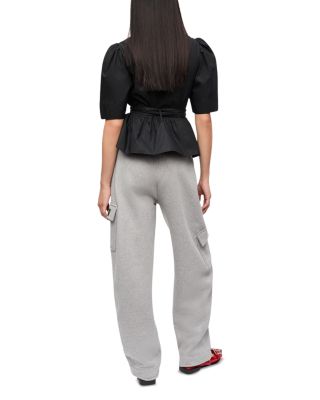 Tie Front Peplum Top