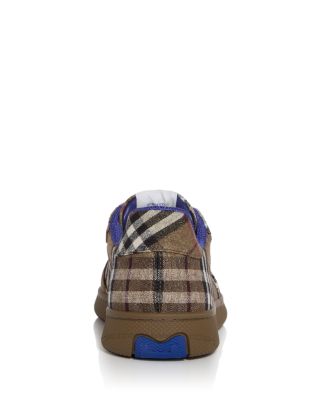   Men's Terrace Check Low Top Sneakers 