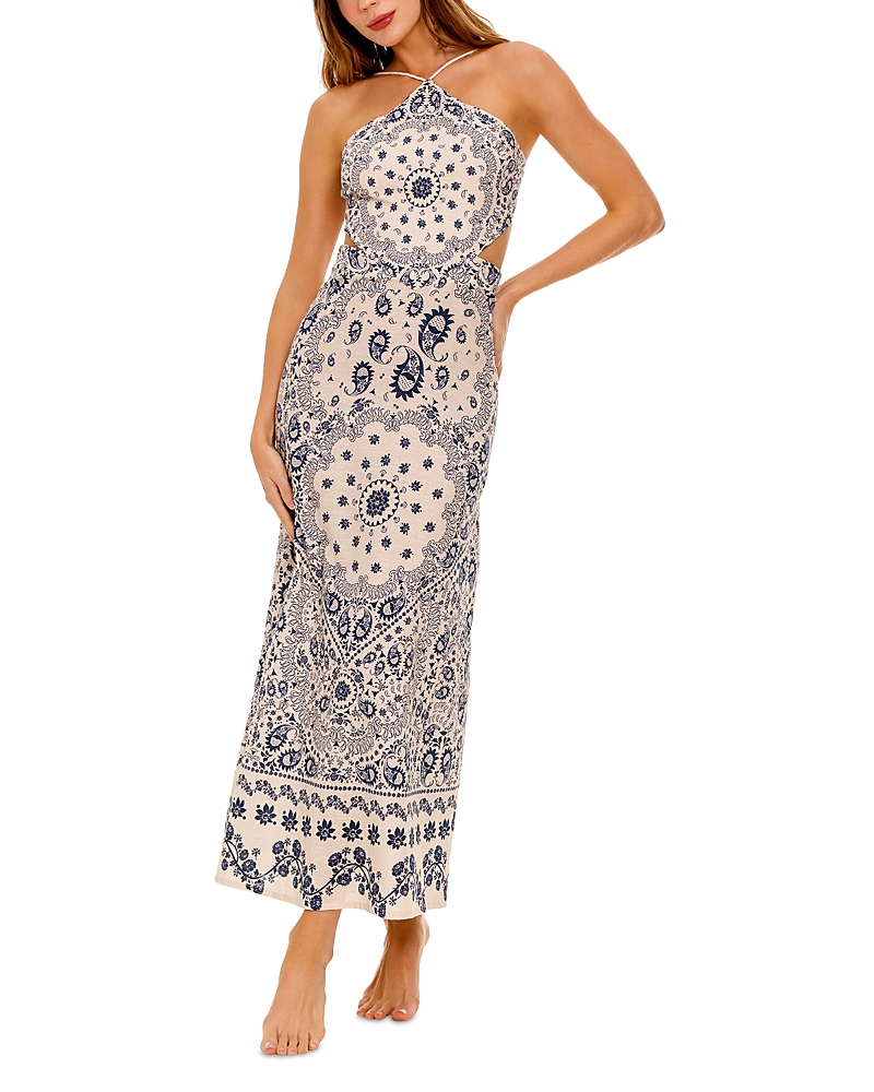AGUA BENDITA INDIRA ATMA PRINTED COVER-UP DRESS