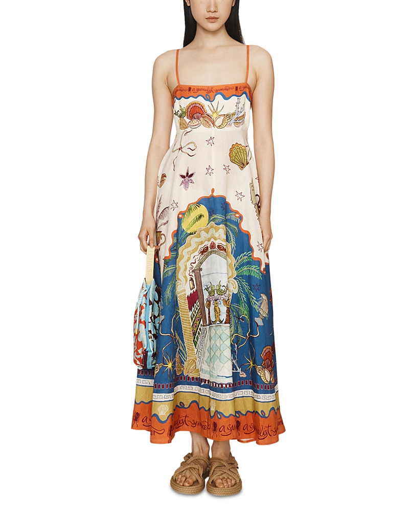 Alemais Linen Surrealist Sundress