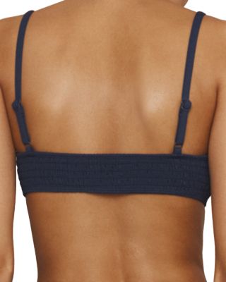 Marine Smocked Bralette Bikini Top