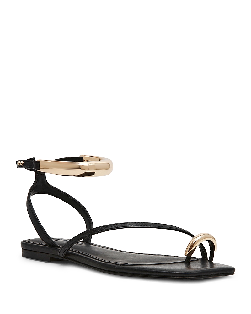 Steve Madden Odyssey Sandal In Black Leather
