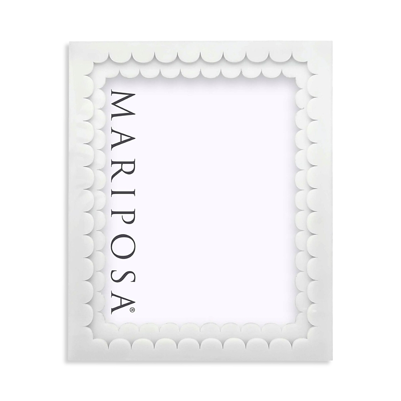 Mariposa Double Scallop Picture Frame In White
