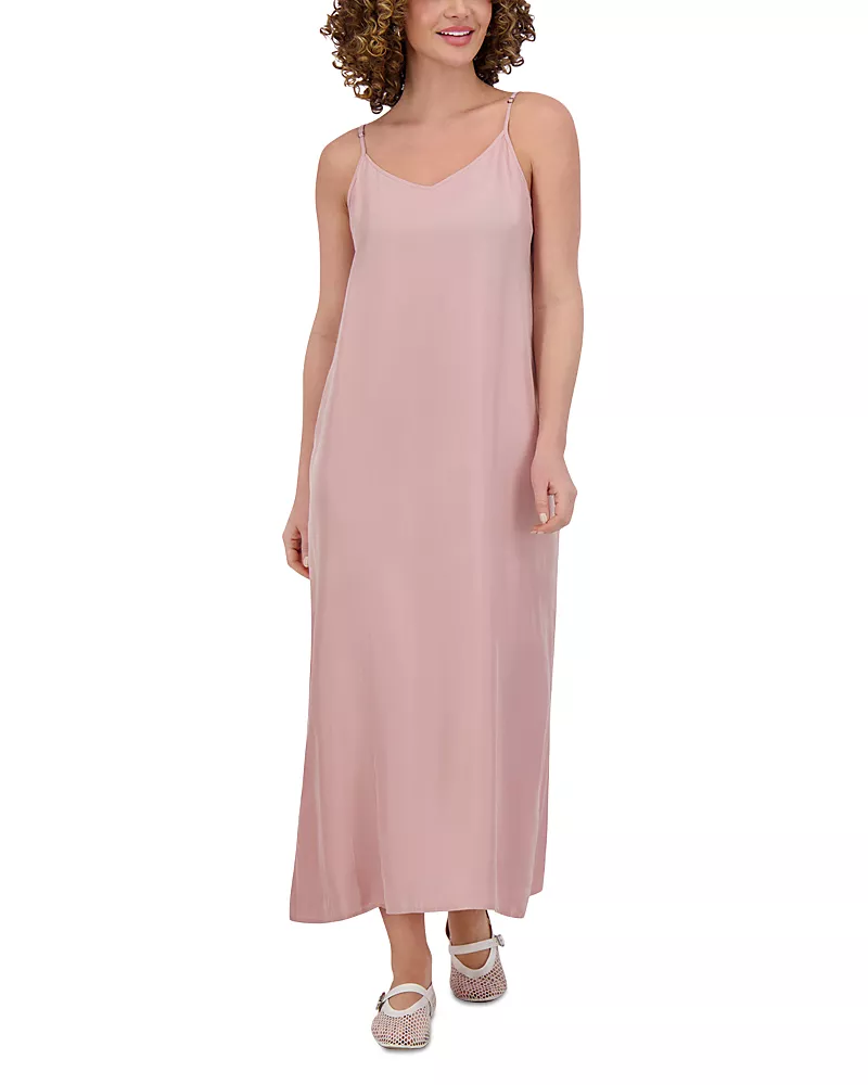 Point Brushed A Line Slip Dress