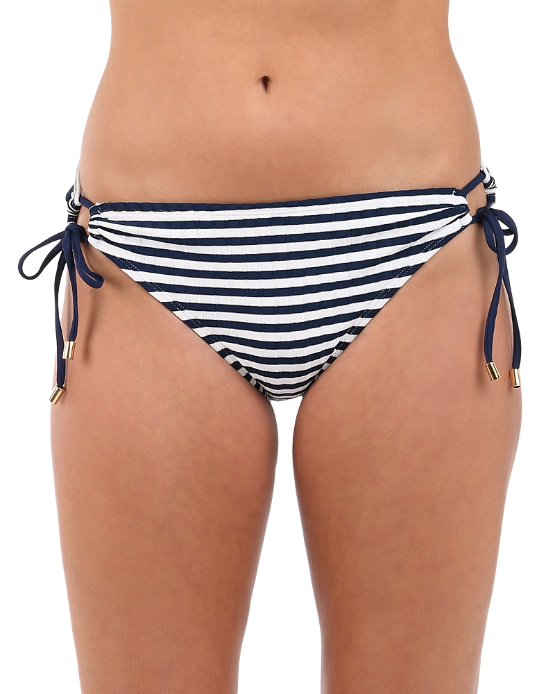 La Blanca Sail Adjustable Loop Hipster Bikini Bottoms In Indigo