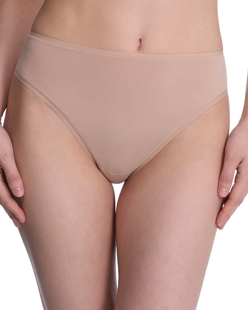 Natori Bliss Bare Cotton Hipster Briefs In Cafe