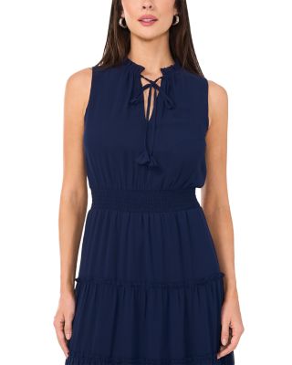 Sleeveless Tie Neck Maxi Dress