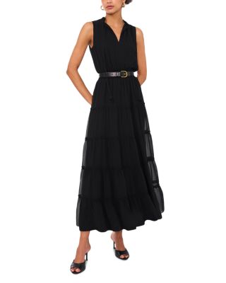 Sleeveless Tie Neck Maxi Dress
