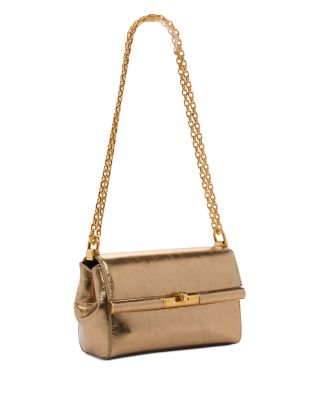 Small Metallic Leather Shoulder Bag