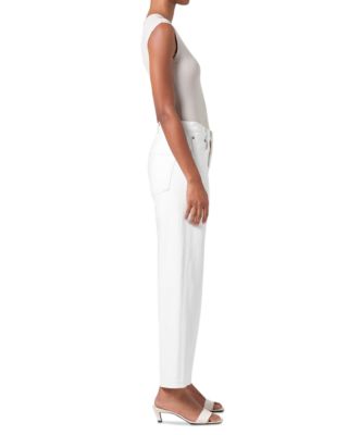 Ren High Rise Wide Leg Jeans in White Wash