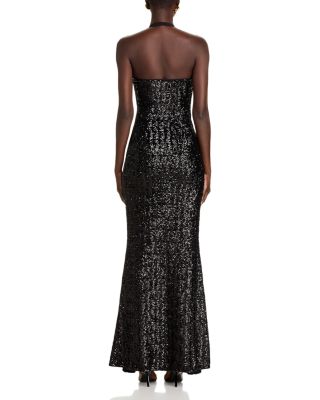 Ryushi Sequined Halter Gown