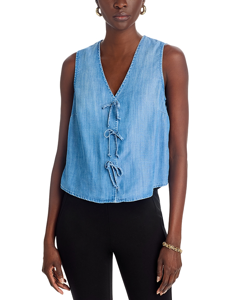 BELLA DAHL SLEEVELESS BOW FRONT TOP