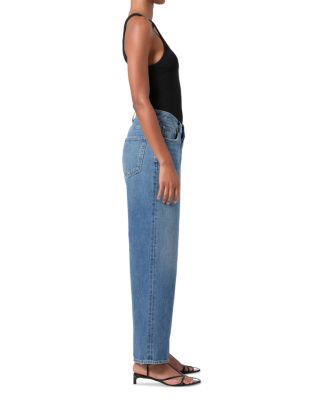 V-Waist Baggy Leg Jeans in Cascade