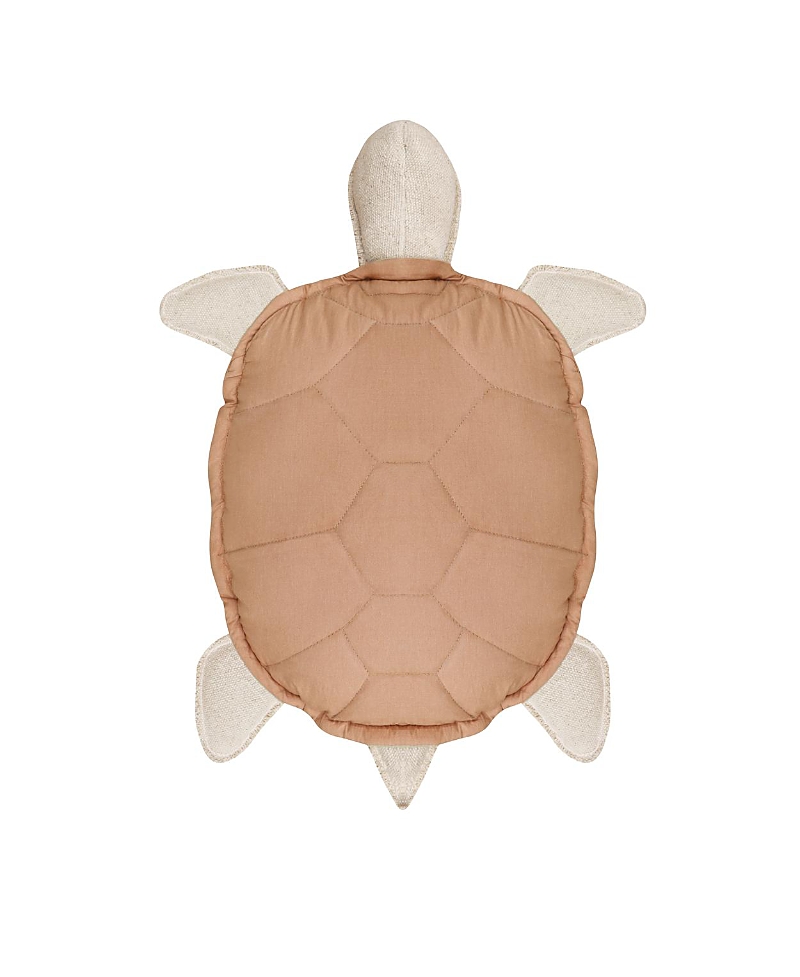 Lorena Canals Turtle Cushion In Chestnut/natural/olive