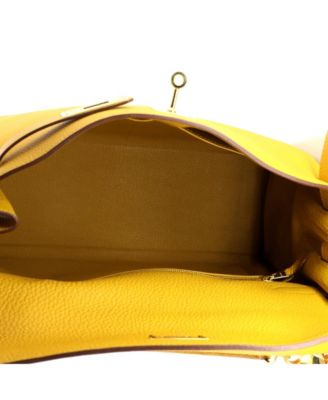Kelly 32 Handbag Yellow Togo with Gold Hardware