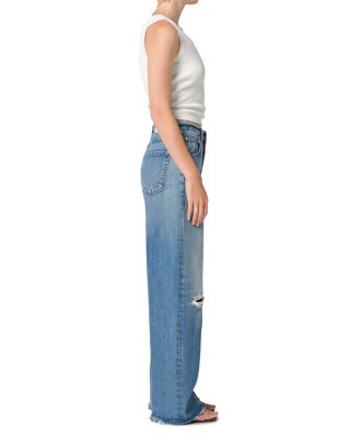 Ayla High Rise Baggy Wide Leg Jeans in Solano