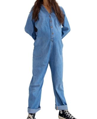 HATCH Collection - The Everyday Nursing Denim Jumpsuit