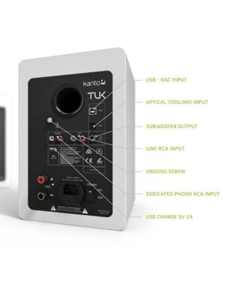 TUK Premium Powered Bookshelf Speakers - Pair