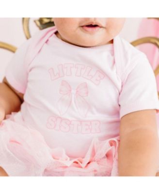  Sister Bow Short Sleeve Bodysuit - Baby