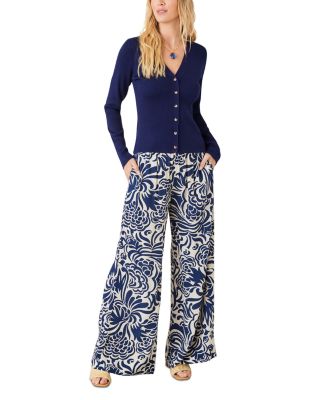 Ribbed V Neck Cardigan Sweater  