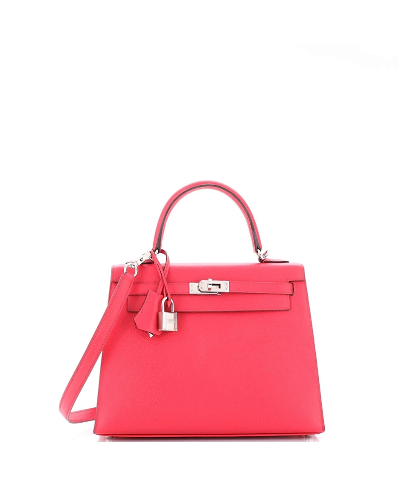 Pre-owned Pre-owned Hermes Hermes Kelly 25 Handbag Pink Epsom With Palladium Hardware In Rose Extreme
