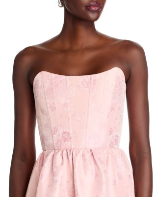 Virginia Ruffled Hem Strapless Dress
