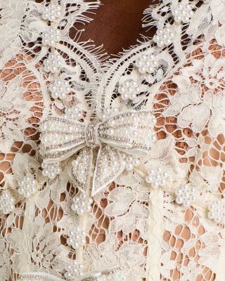 Fine Lace Embellished Midi Dress